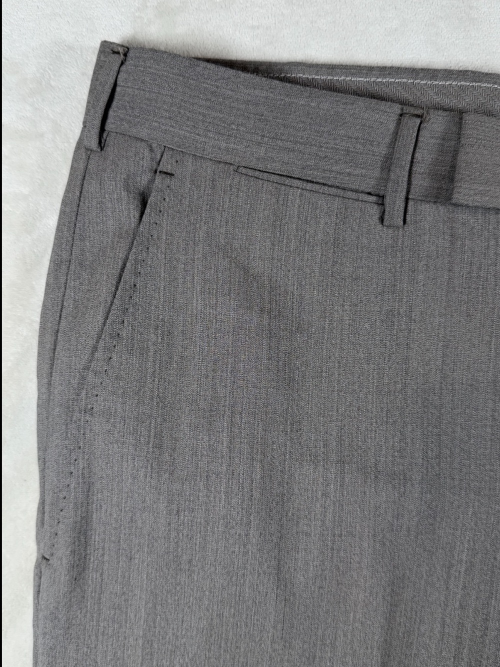 Ermenegildo Zegna High Performance All Season 35W 32L Wool Light Gray Dress Pant - Picture 6 of 10